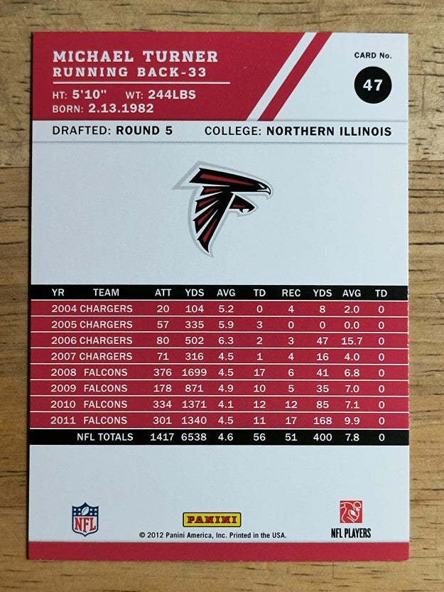 2012 Score #47 Michael Turner