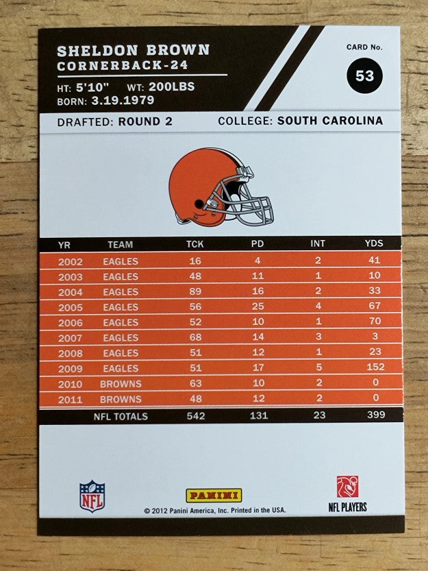 2012 Score #53 Sheldon Brown