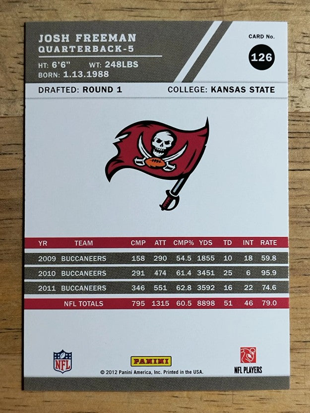 2012 Score #126 Josh Freeman