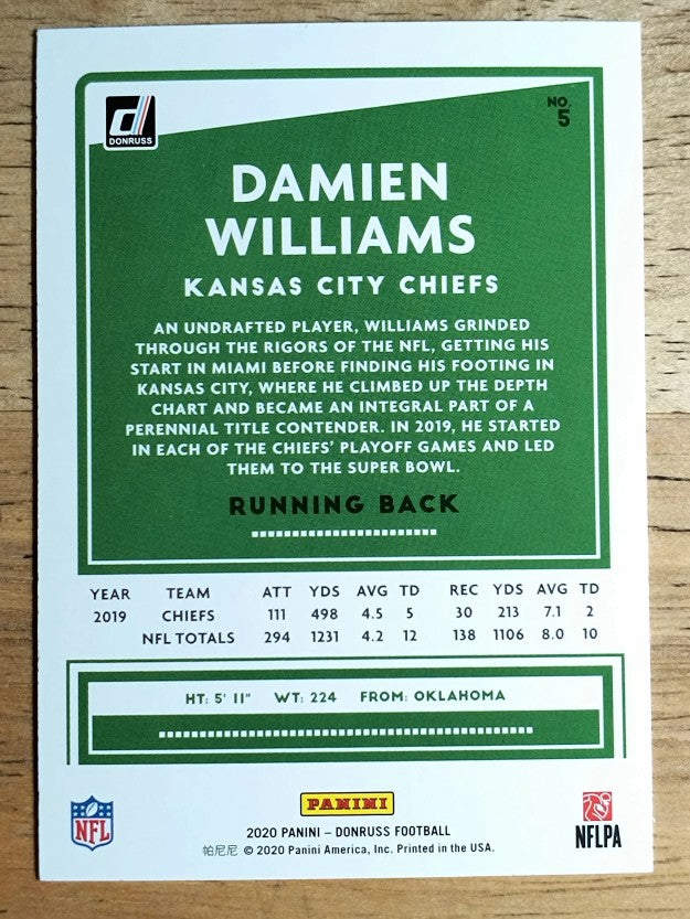 2020 Donruss #5 Damien Williams