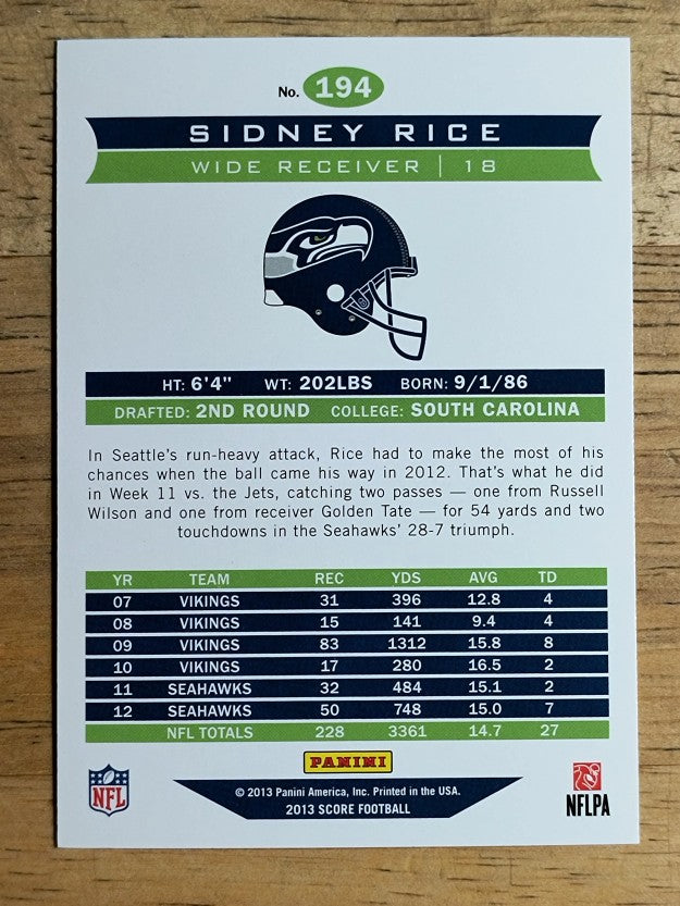 2013 Score #194 Sidney Rice