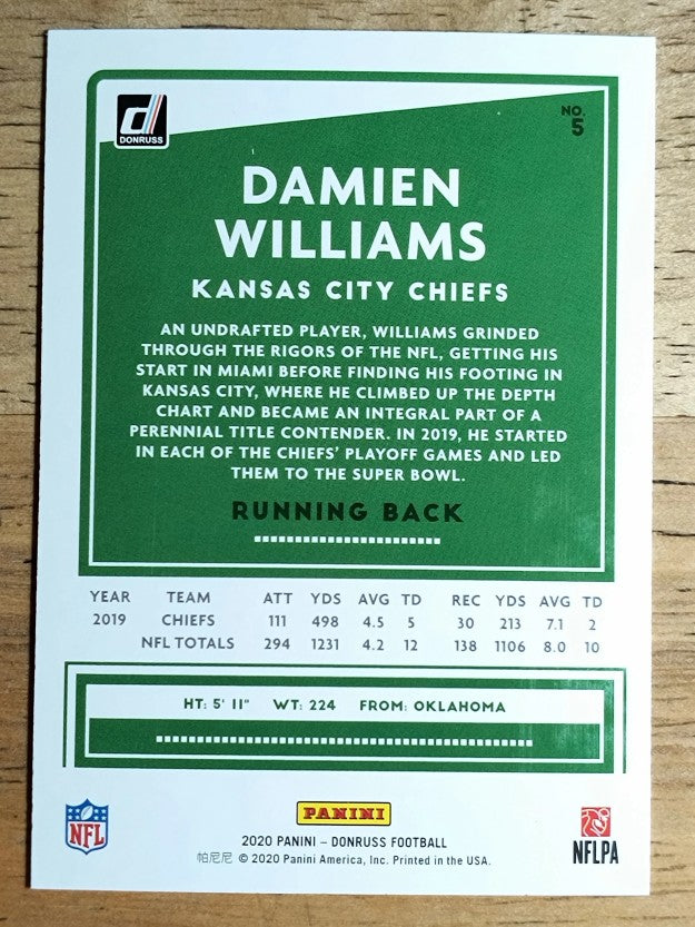 2020 Donruss #5 Damien Williams