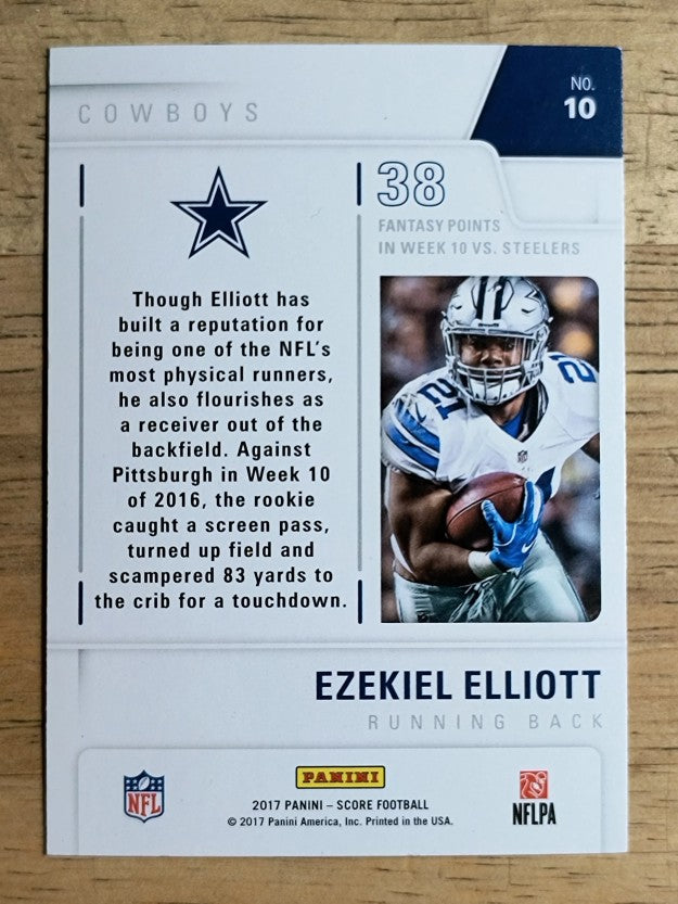2017 Score Fantasy Stars #10 Ezekiel Elliott (NM)