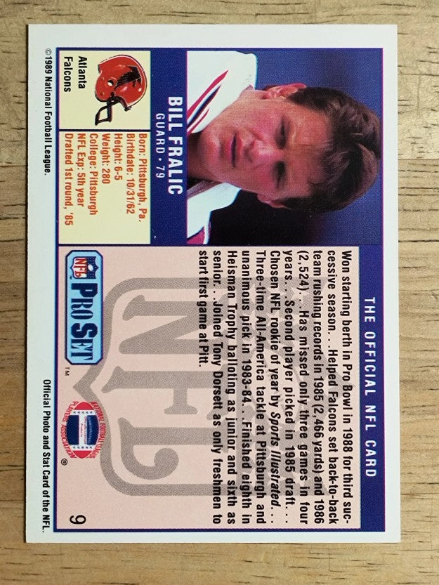1989 Pro Set #9 Bill Fralic