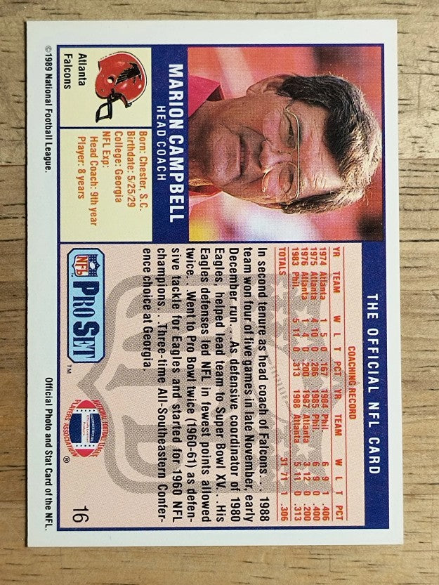 1989 Pro Set #16 Marion Campbell CO
