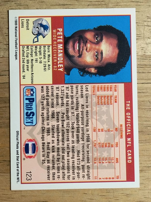 1989 Pro Set #123 Pete Mandley