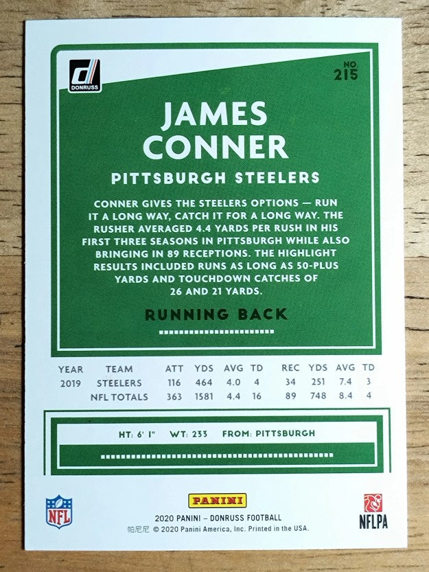 2020 Donruss #215 James Conner