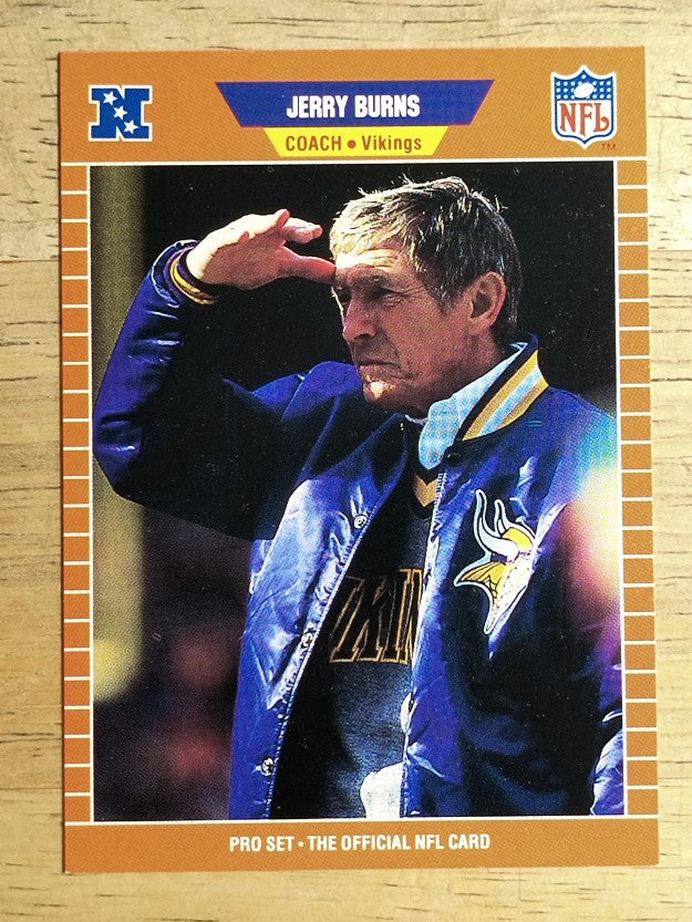1989 Pro Set #243 Jerry Burns CO RC
