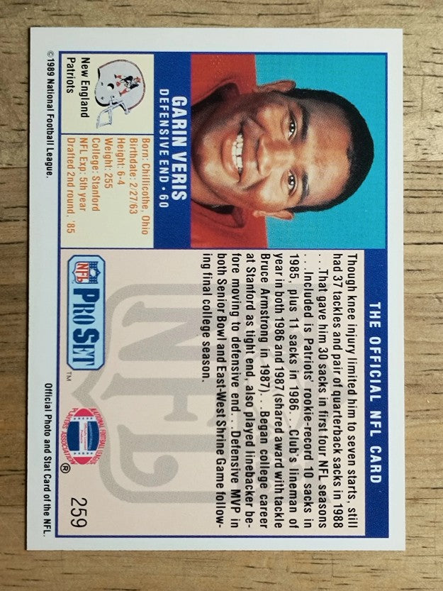 1989 Pro Set #259 Garin Veris