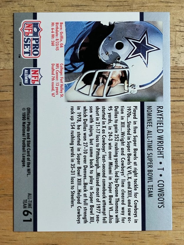 1990-91 Pro Set Super Bowl 160 #71 Jim Langer