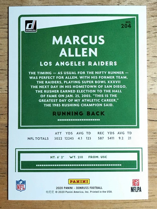 2020 Donruss #204 Marcus Allen