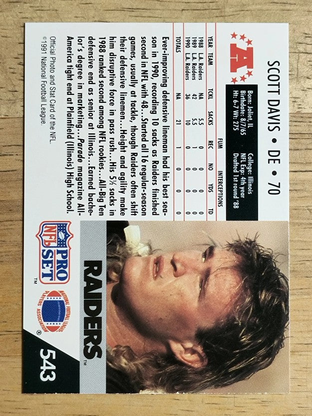 1991 Pro Set #543 Scott Davis