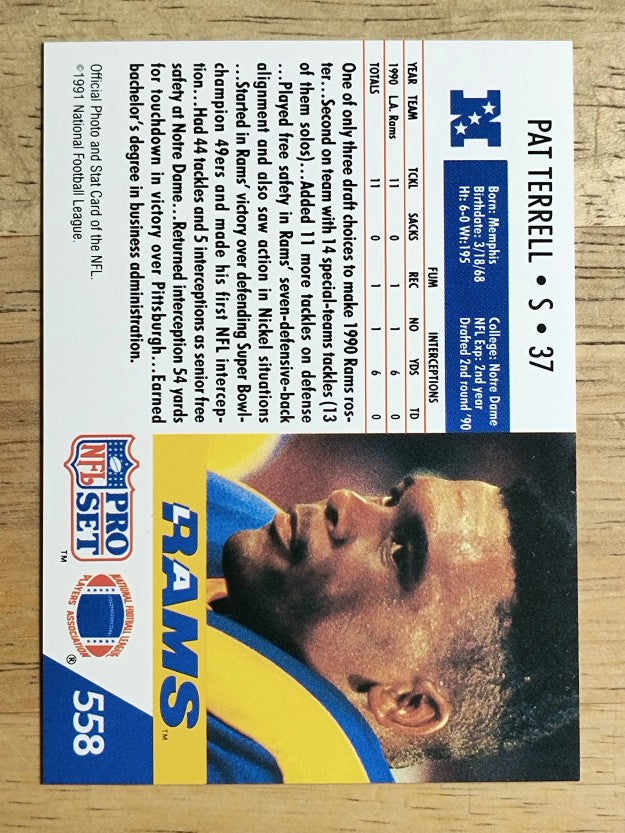 1991 Pro Set #558 Pat Terrell