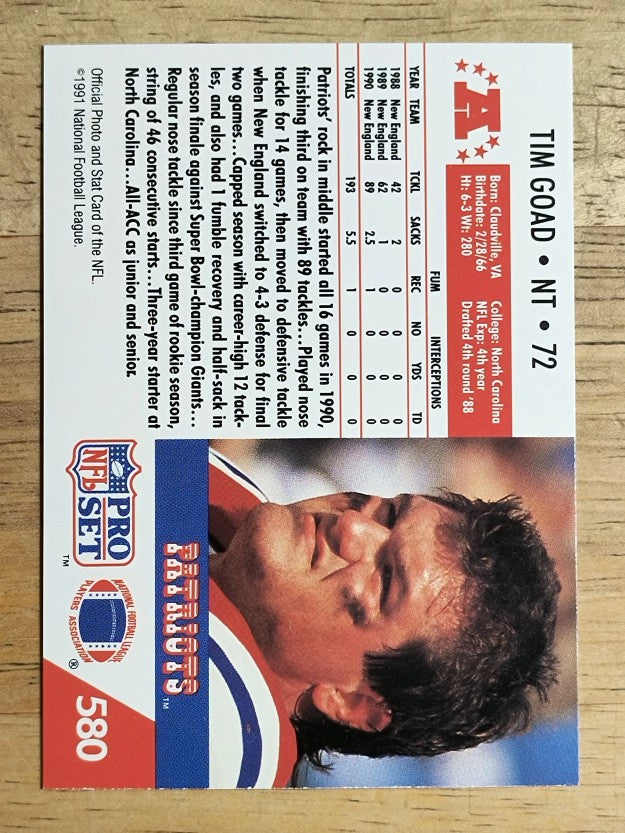 1991 Pro Set #580 Tim Goad