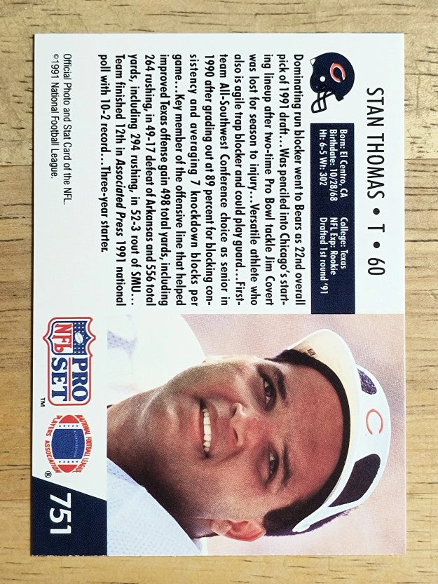 1991 Pro Set #751 Stan Thomas