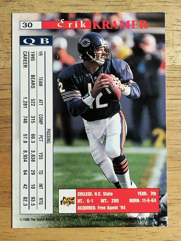 1996 Pro Line Intense #30 Erik Kramer