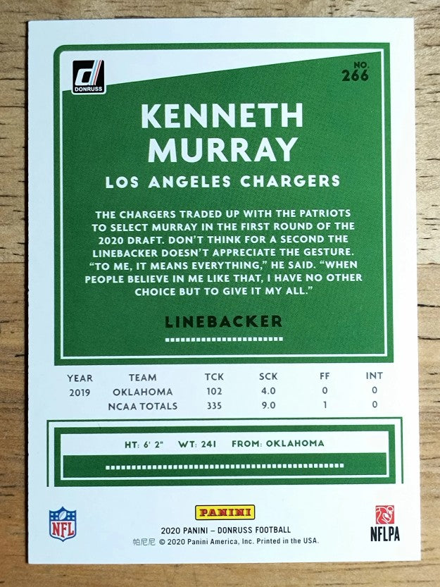 2020 Donruss #266 Kenneth Murray RC