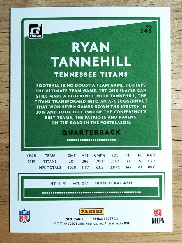 2020 Donruss #246A Ryan Tannehill