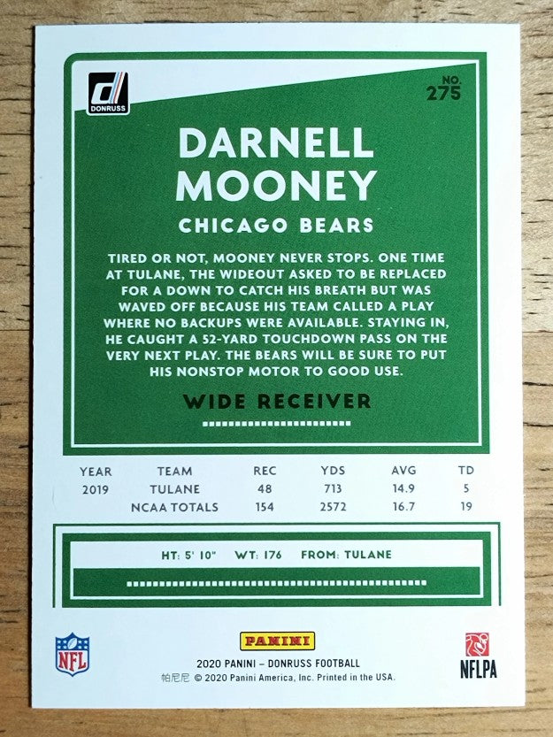 2020 Donruss #275 Darnell Mooney RC