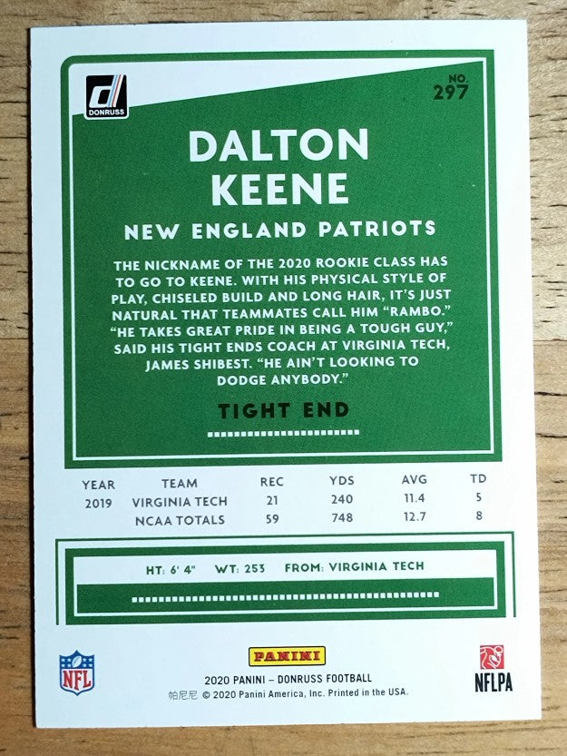 2020 Donruss #297 Dalton Keene RC