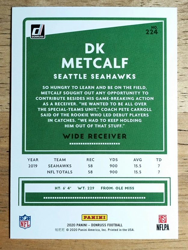 2020 Donruss #224A D.K. Metcalf
