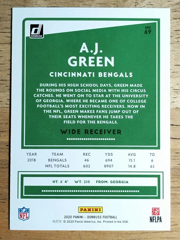 2020 Donruss #69A A.J. Green