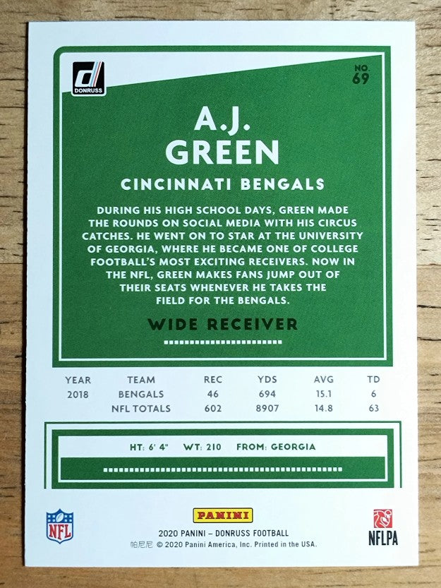 2020 Donruss #69A A.J. Green
