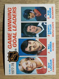 1978-79 O-Pee-Chee #69 Guy Lafleur/Bill Barber/Darryl Sittler/Bob Bourne LL (NM)