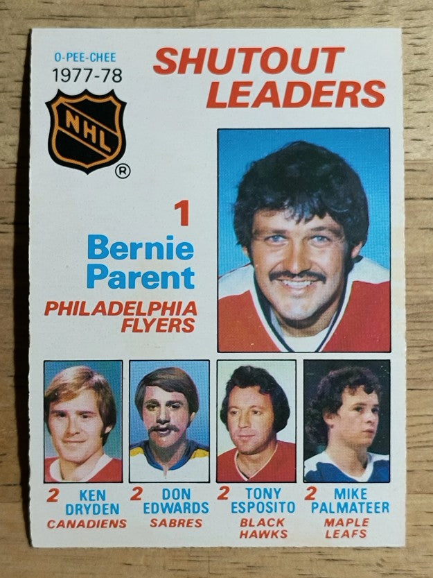 1978-79 O-Pee-Chee #70 Bernie Parent/Ken Dryden/Edwards/Tony Esposito LL (EXMT)
