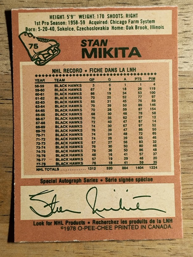 1978-79 O-Pee-Chee #75 Stan Mikita (EX)