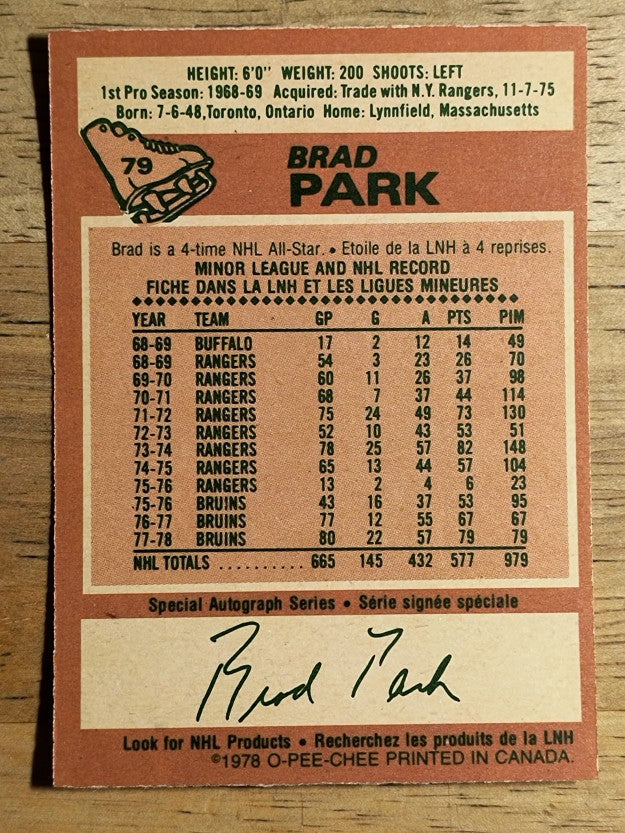 1978-79 O-Pee-Chee #79 Brad Park (NM)