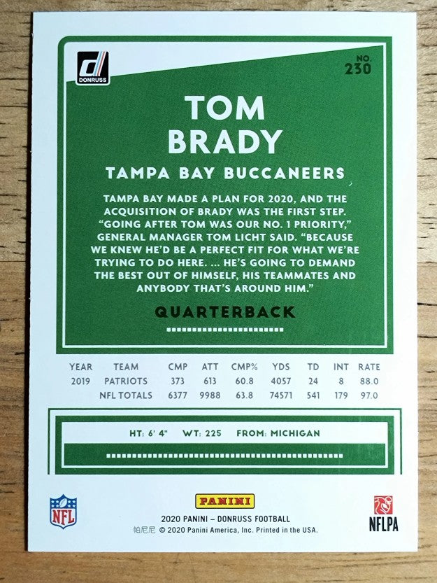 2020 Donruss #230A Tom Brady