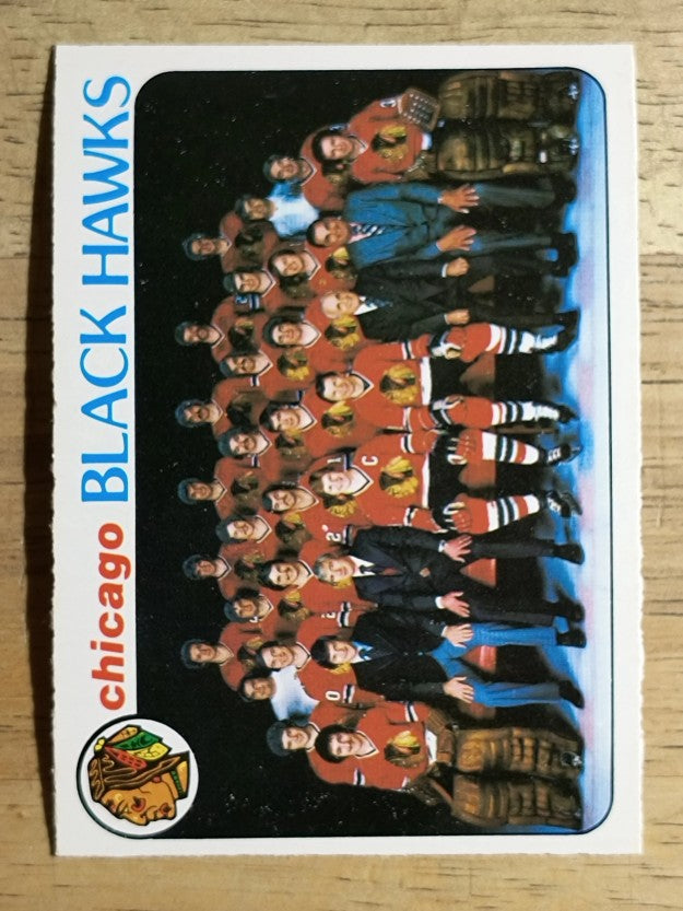 1978-79 O-Pee-Chee #195 Blackhawks Team (EXMT)