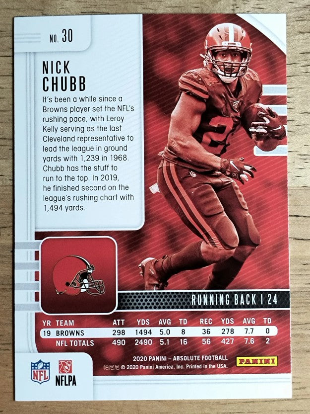 2020 Absolute Retail #30 Nick Chubb