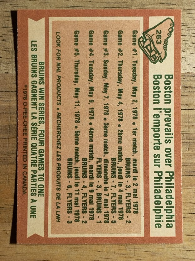1978-79 O-Pee-Chee #263 Stanley Cup Semifinals (NM)