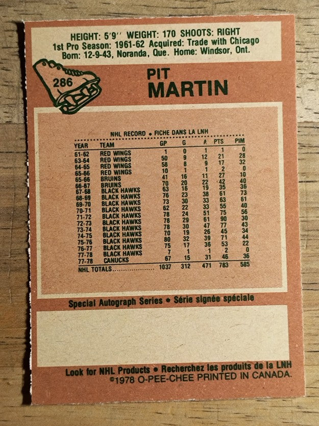 1978-79 O-Pee-Chee #286 Pit Martin (EX)
