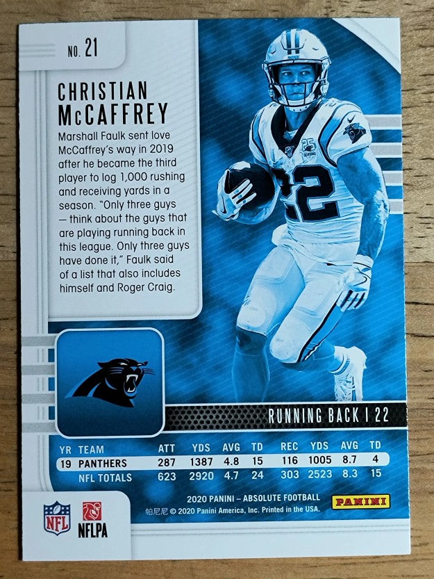 2020 Absolute Retail #21 Christian McCaffrey
