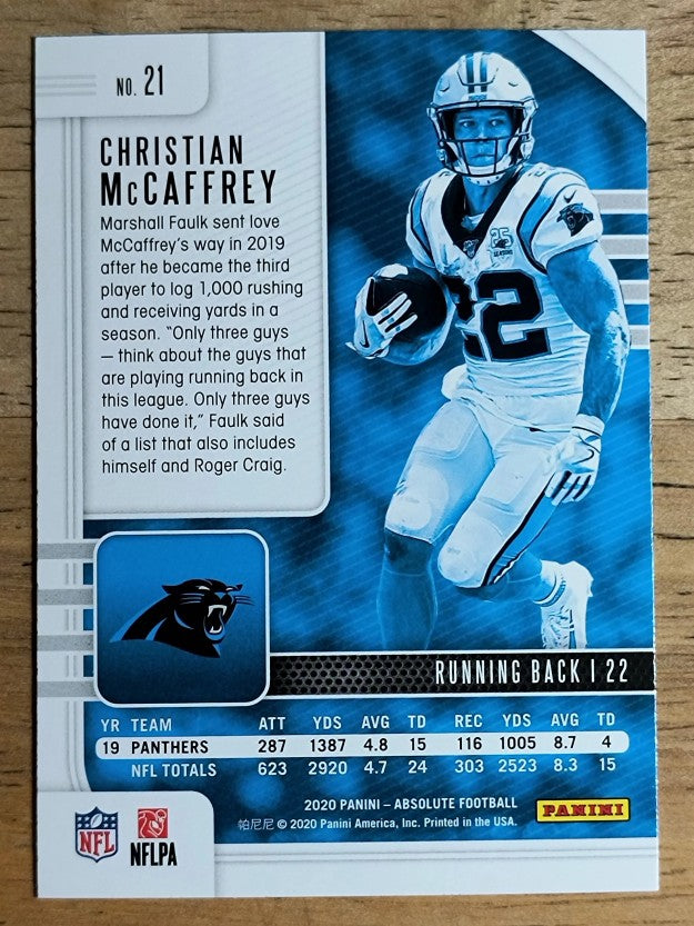 2020 Absolute Retail #21 Christian McCaffrey