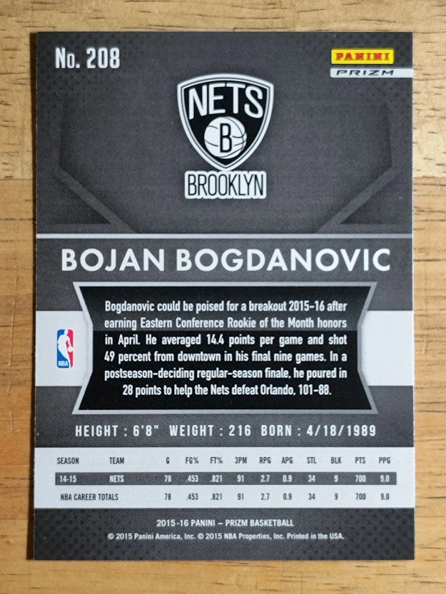 2015-16 Panini Prizm Prizms Flash #208 Bojan Bogdanovic