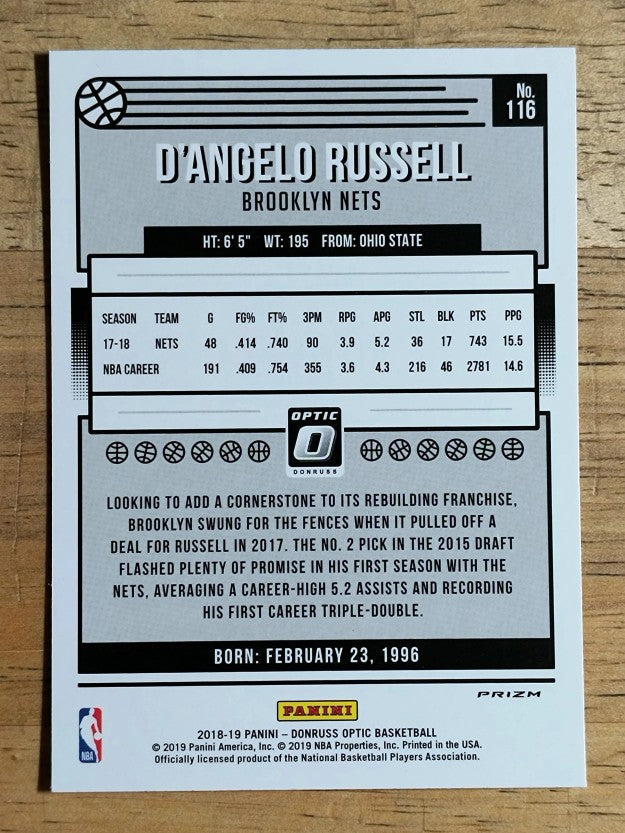 2018-19 Donruss Optic Holo #116 D'Angelo Russell