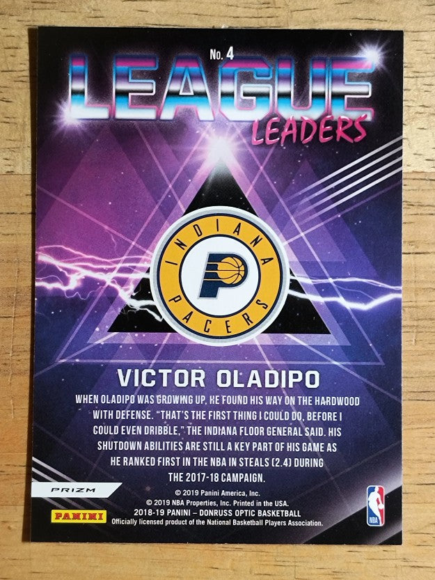 2018-19 Donruss Optic League Leaders Purple #4 Victor Oladipo