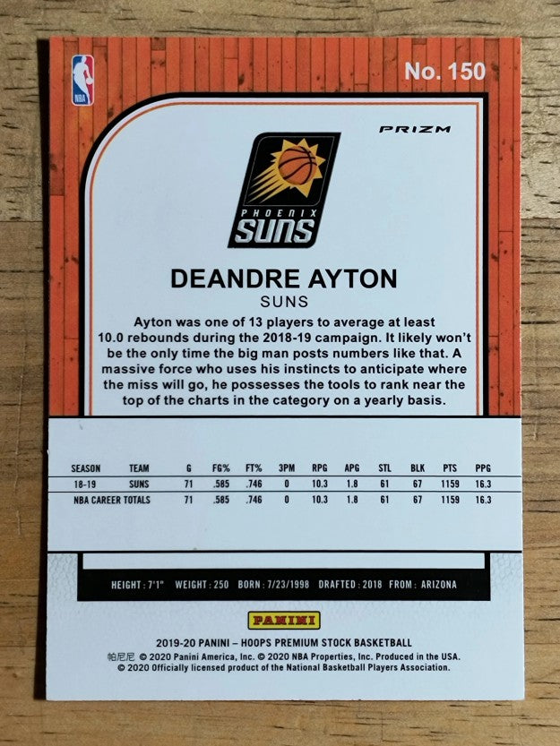 2019-20 Hoops Premium Stock Prizms Silver #150 Deandre Ayton