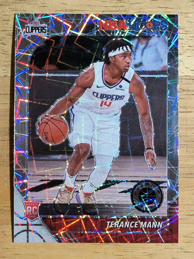 2019-20 Hoops Premium Stock Prizms Silver Laser #245 Terance Mann