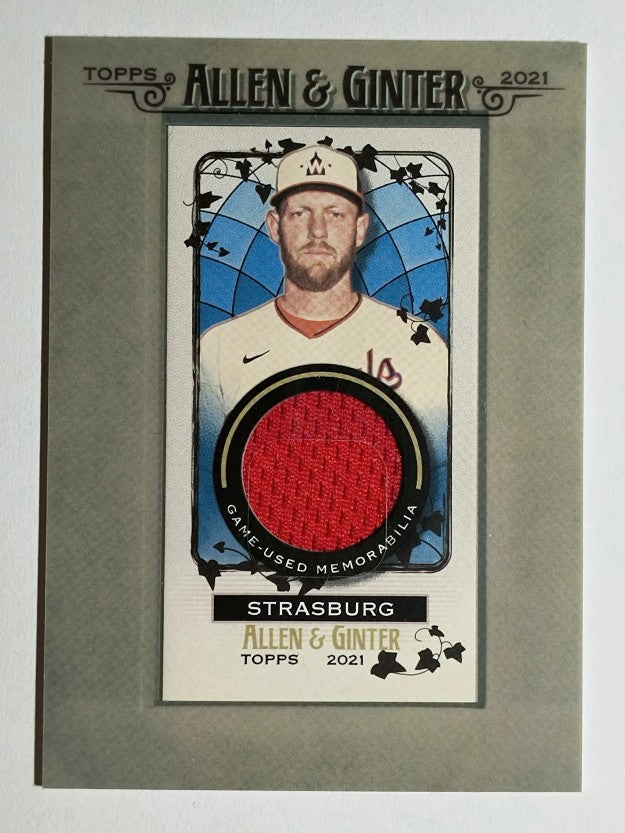 2021 Topps Allen and Ginter Mini Framed Relics #MFRSS Stephen Strasburg