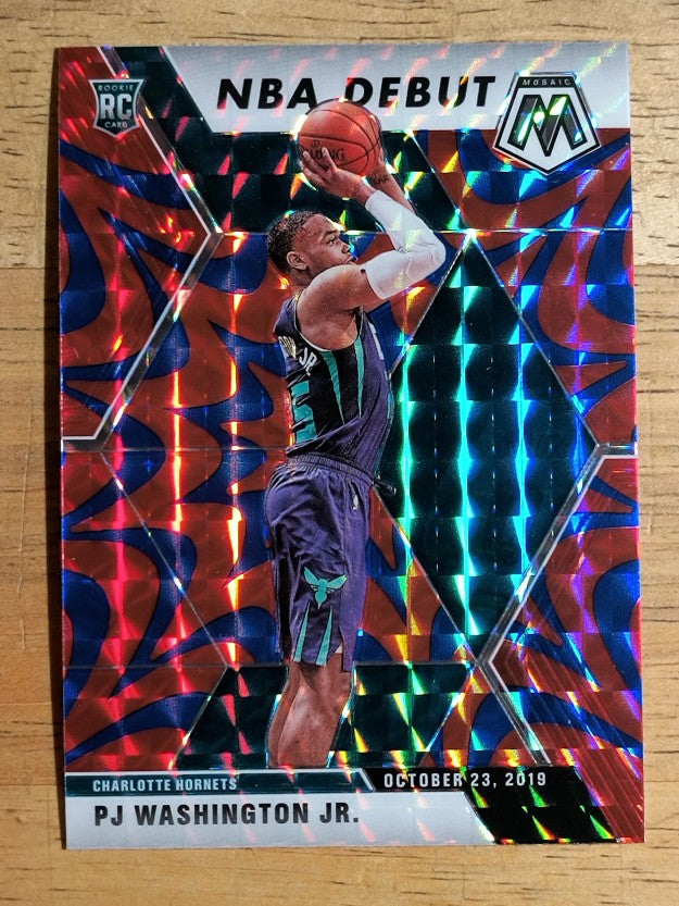 2019-20 Panini Mosaic Mosaic Blue Reactive #278 PJ Washington Jr.