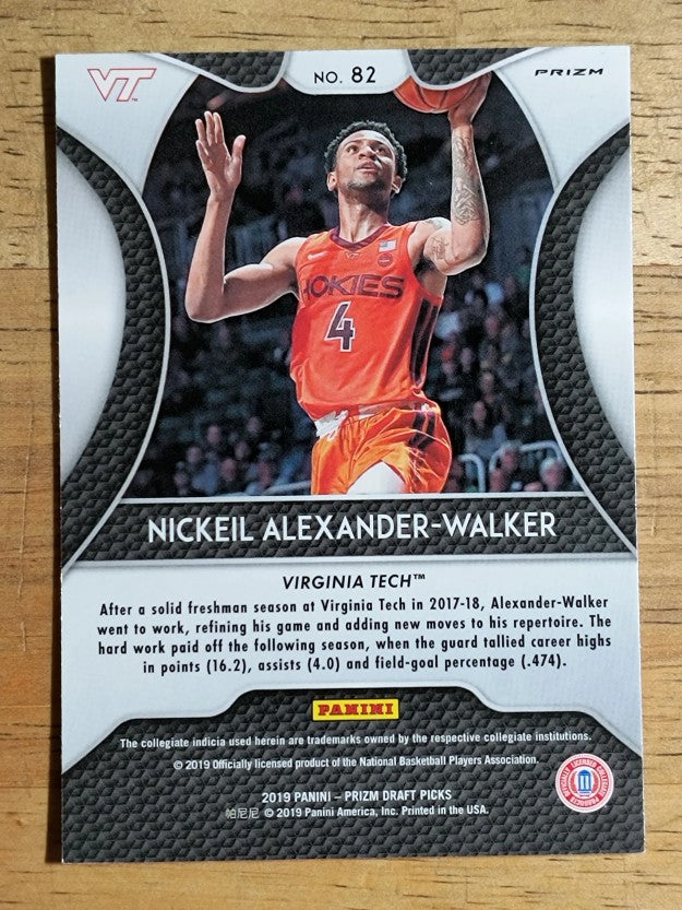 2019-20 Panini Prizm Draft Picks Prizms Silver #82 Nickeil Alexander-Walker