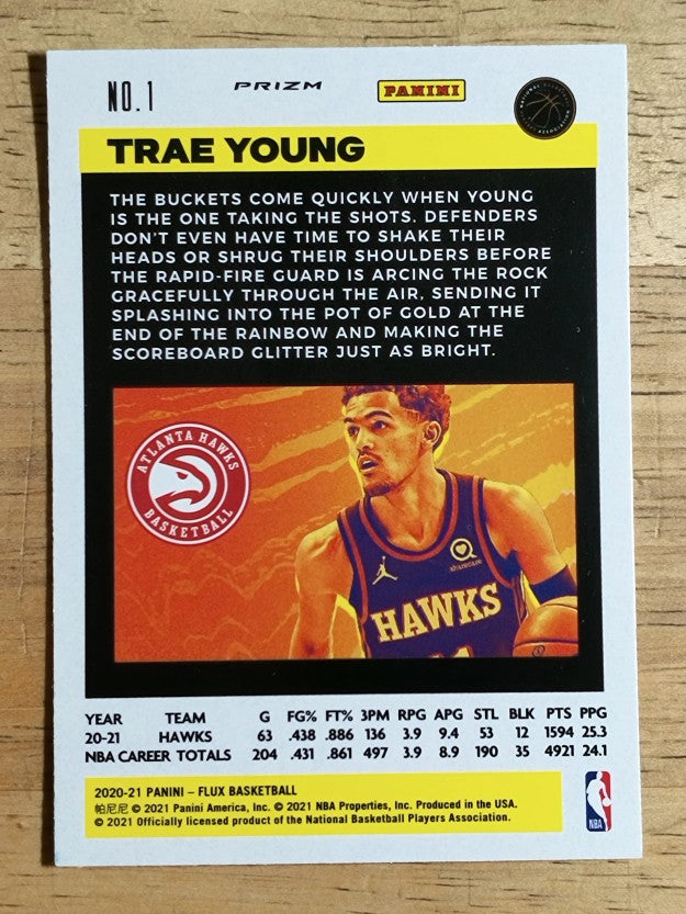 2020-21 Panini Flux Factory Pulsar #1 Trae Young