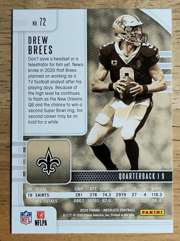 2020 Absolute Retail #72 Drew Brees