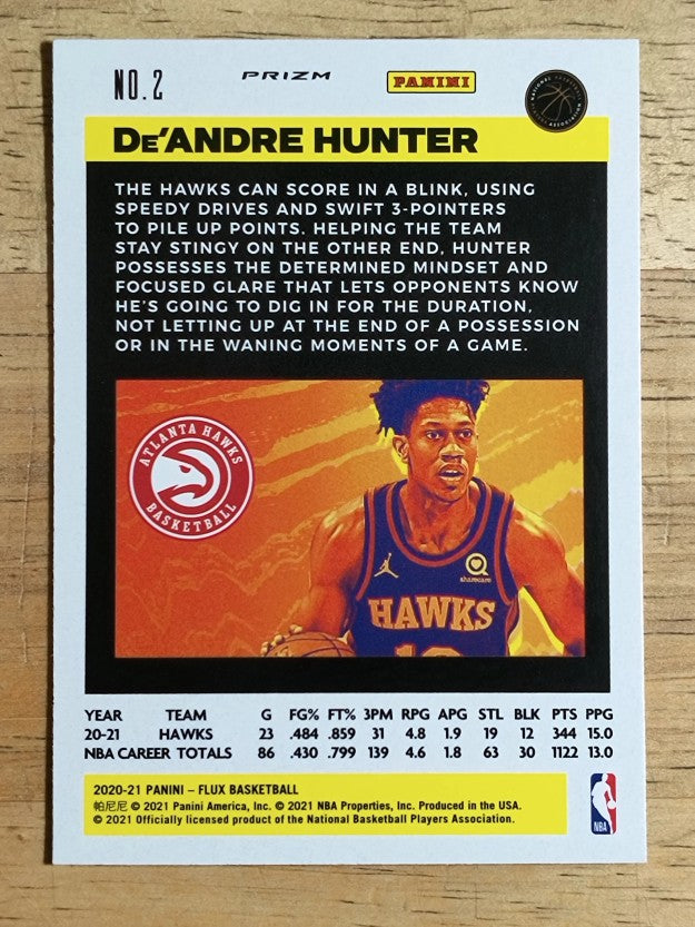 2020-21 Panini Flux Factory Pulsar #2 De'Andre Hunter