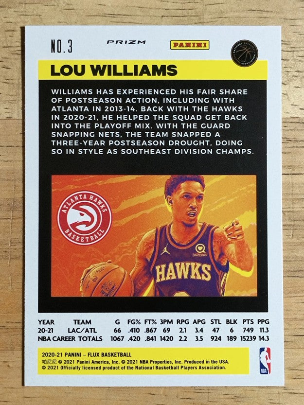 2020-21 Panini Flux Factory Pulsar #3 Lou Williams